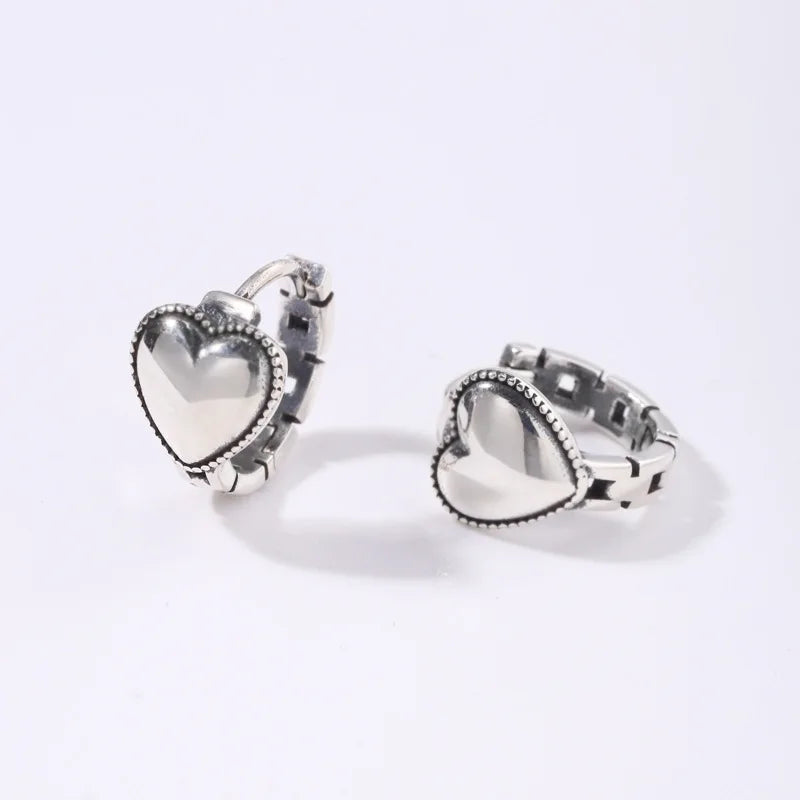 Heart Silver Earrings