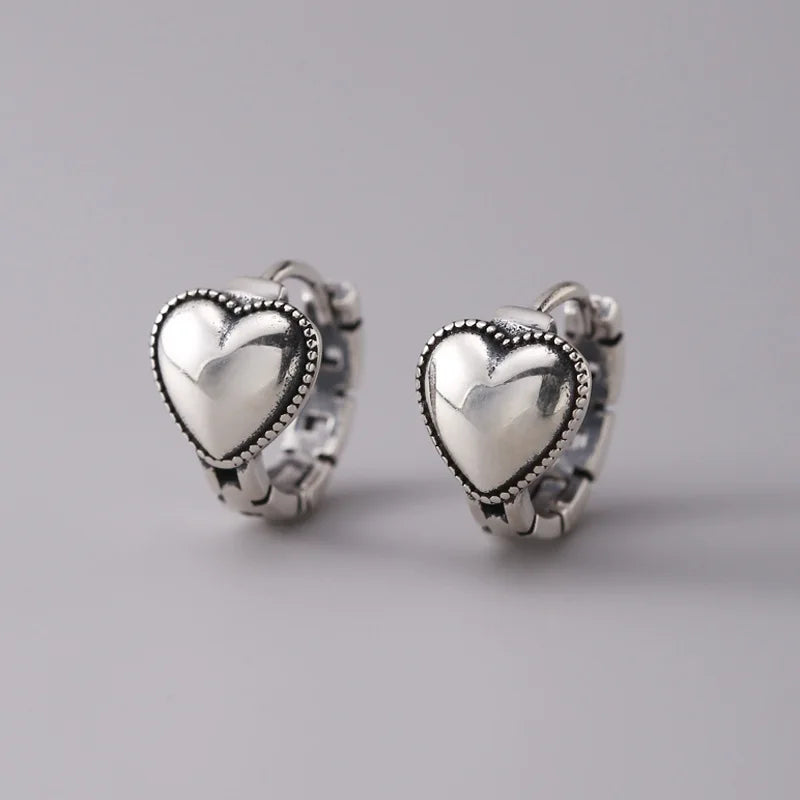 Heart Silver Earrings