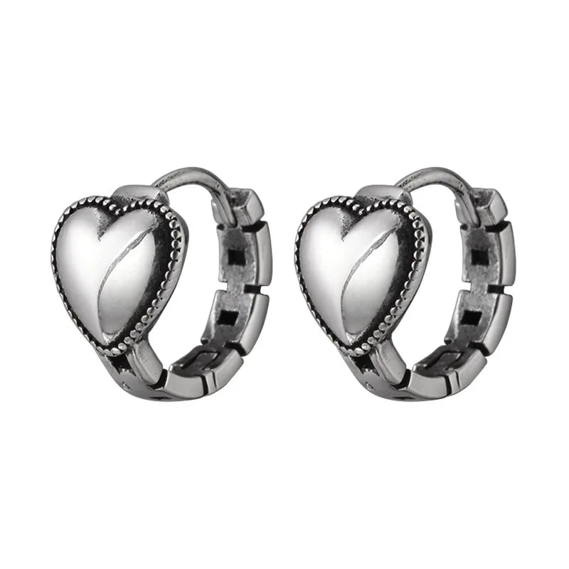 Heart Silver Earrings